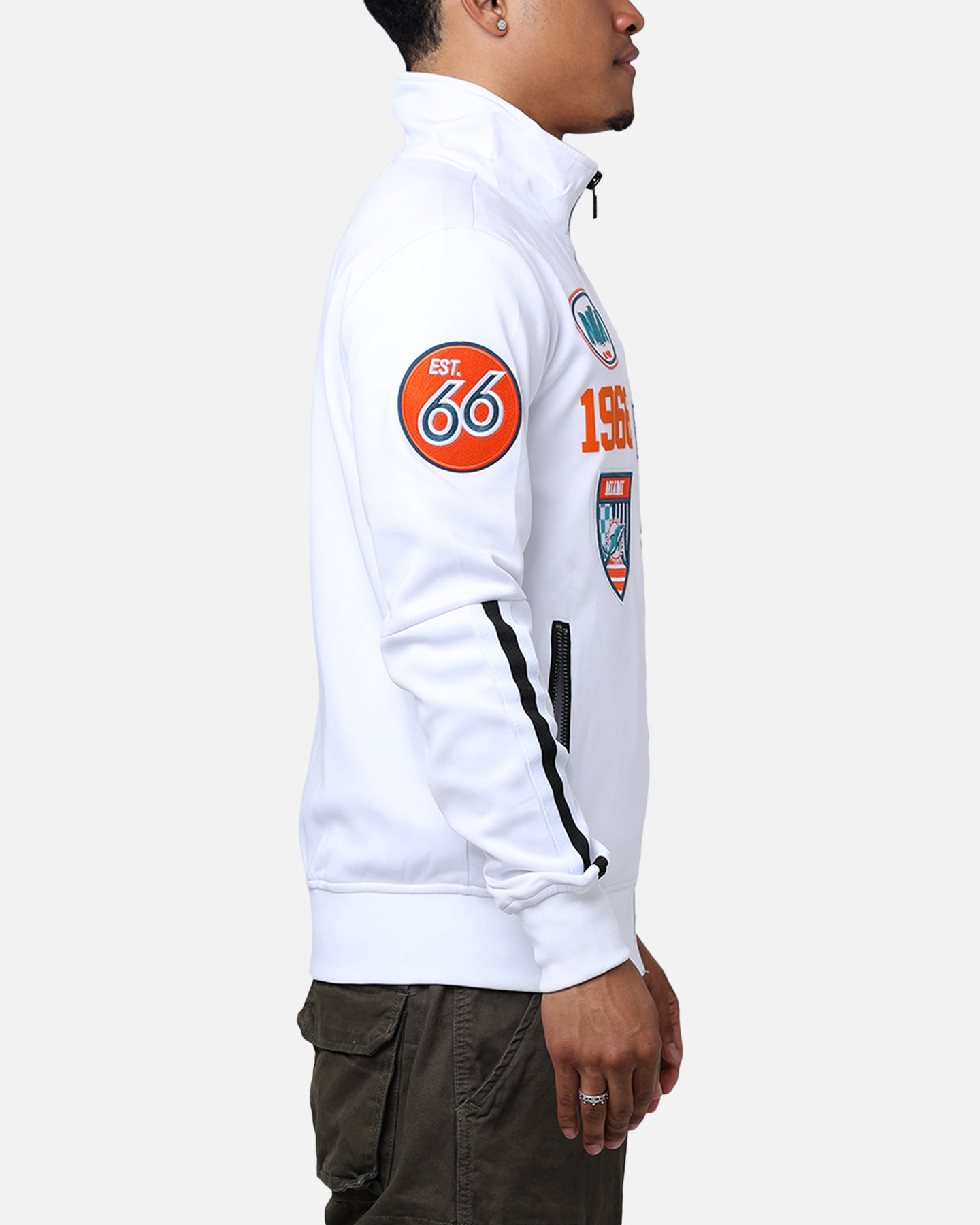Pro Standard Miami Dolphins Fast Lane Track Jacket White | Culture