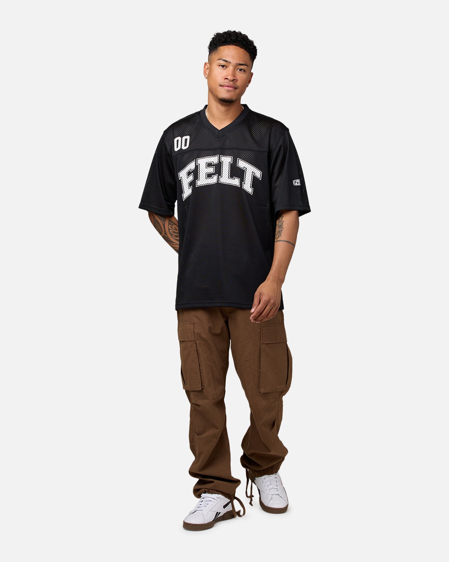 Felt Overtown Mesh Football Jersey Black | Culture Kings US