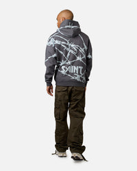 Saint Morta Barberry Boxy Hoodie Dark Grey