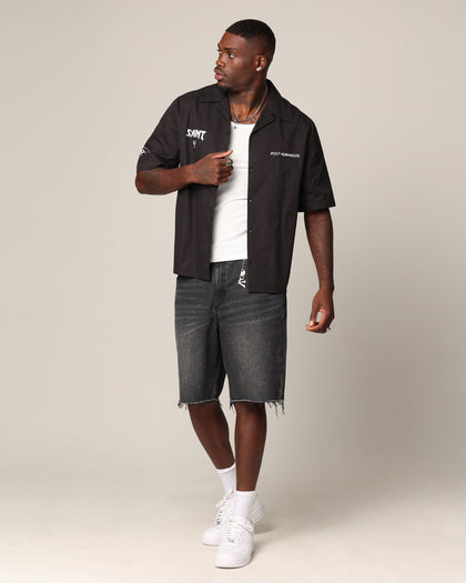 Saint Morta Post Humanous Short Sleeve T-Shirt Black/White