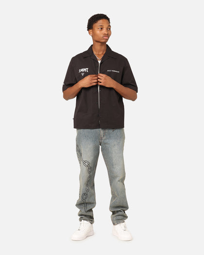 Saint Morta Post Humanous Short Sleeve T-Shirt Black/White