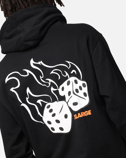 X-Large Fire Dice Hoodie Solid Black
