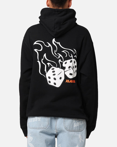 X-Large Fire Dice Hoodie Solid Black