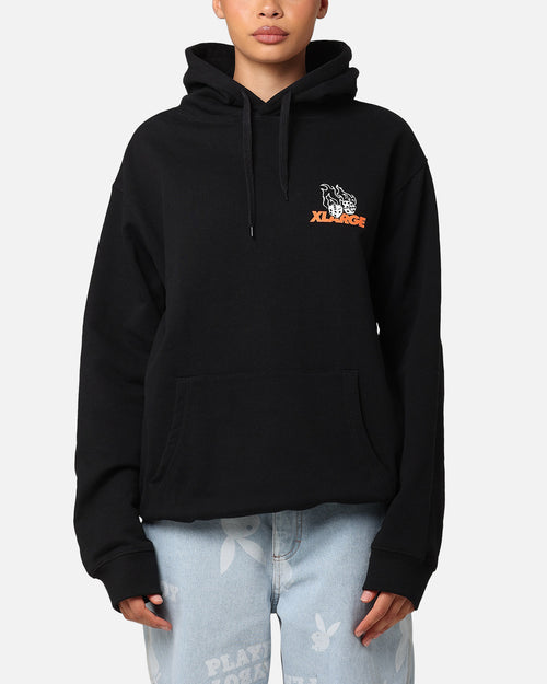 X-Large Fire Dice Hoodie Solid Black