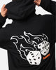 X-Large Fire Dice Hoodie Solid Black