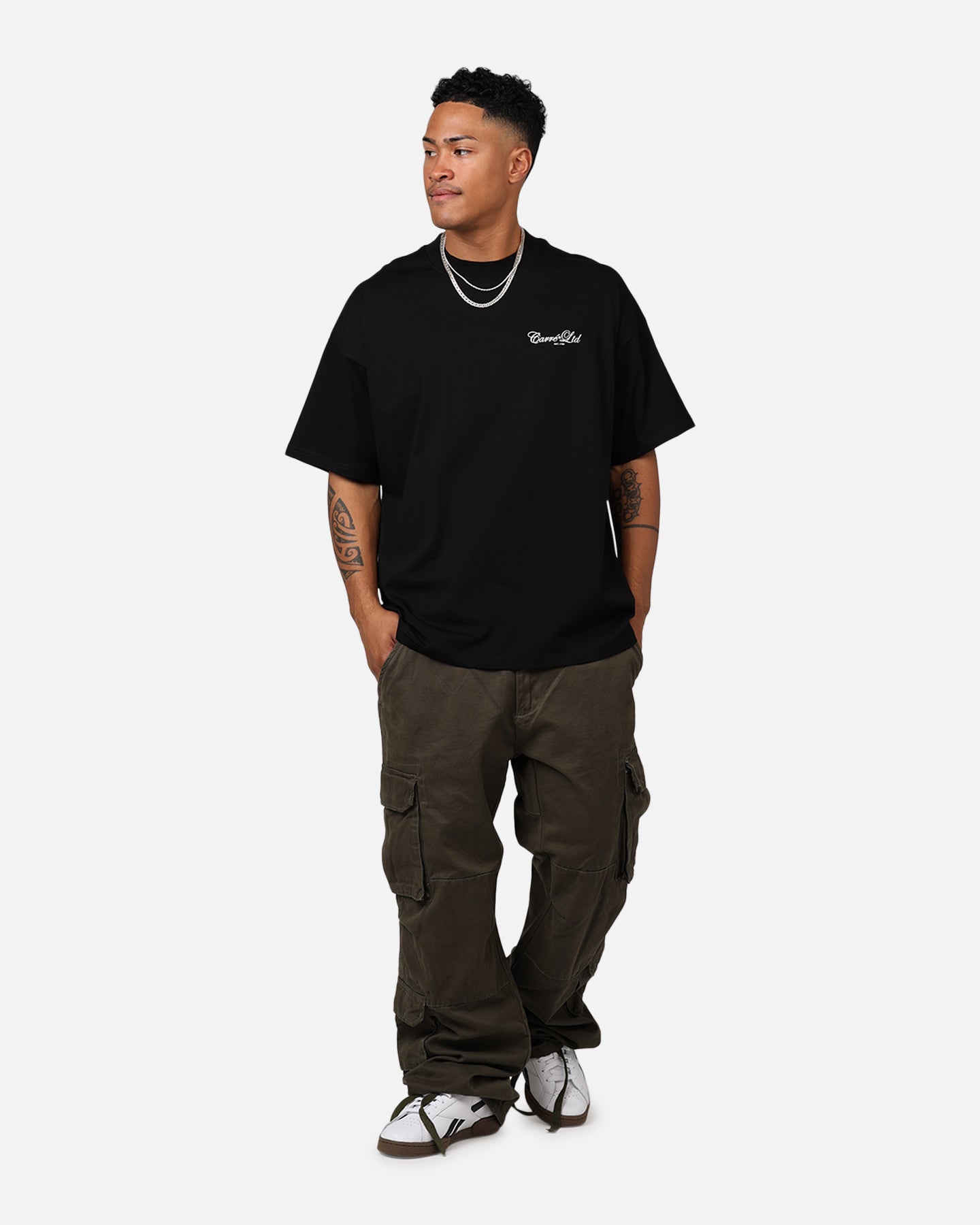 Carre Side Script Oversized T-Shirt Black | Culture Kings US