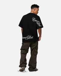 Carre Side Script Oversized T-Shirt Black
