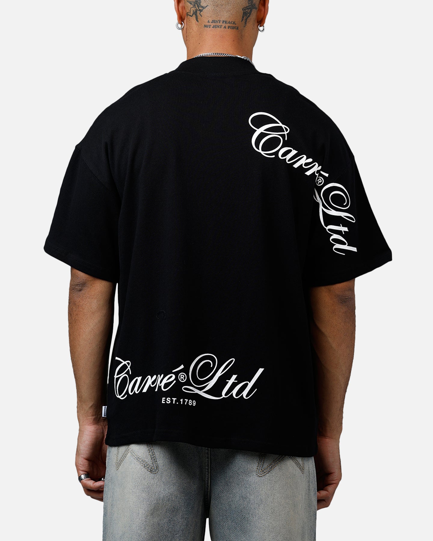 Carre Side Script Oversized T-Shirt Black/White | Culture Kings US