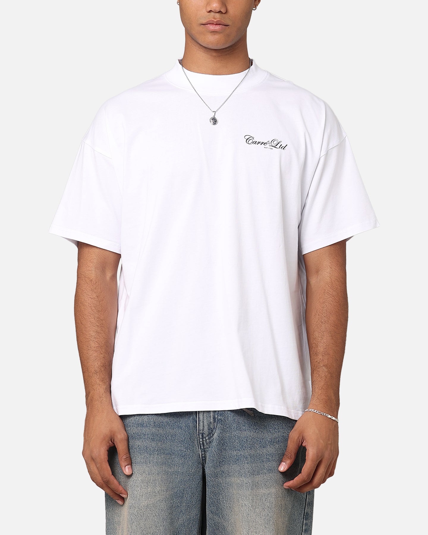Carre Side Script Oversized T-Shirt White | Culture Kings US