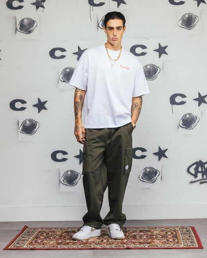 Carre Side Script Oversized T-Shirt White/Red