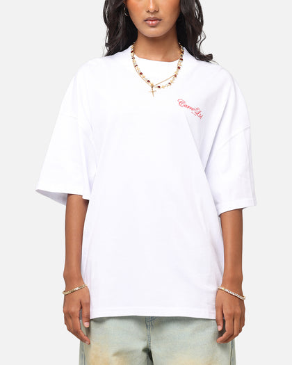 Carre Side Script Oversized T-Shirt White/Red