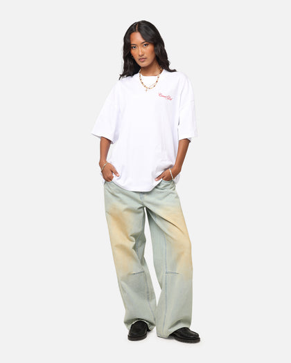 Carre Side Script Oversized T-Shirt White/Red