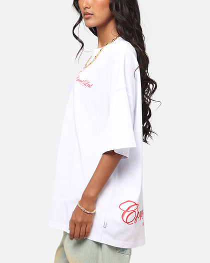 Carre Side Script Oversized T-Shirt White/Red