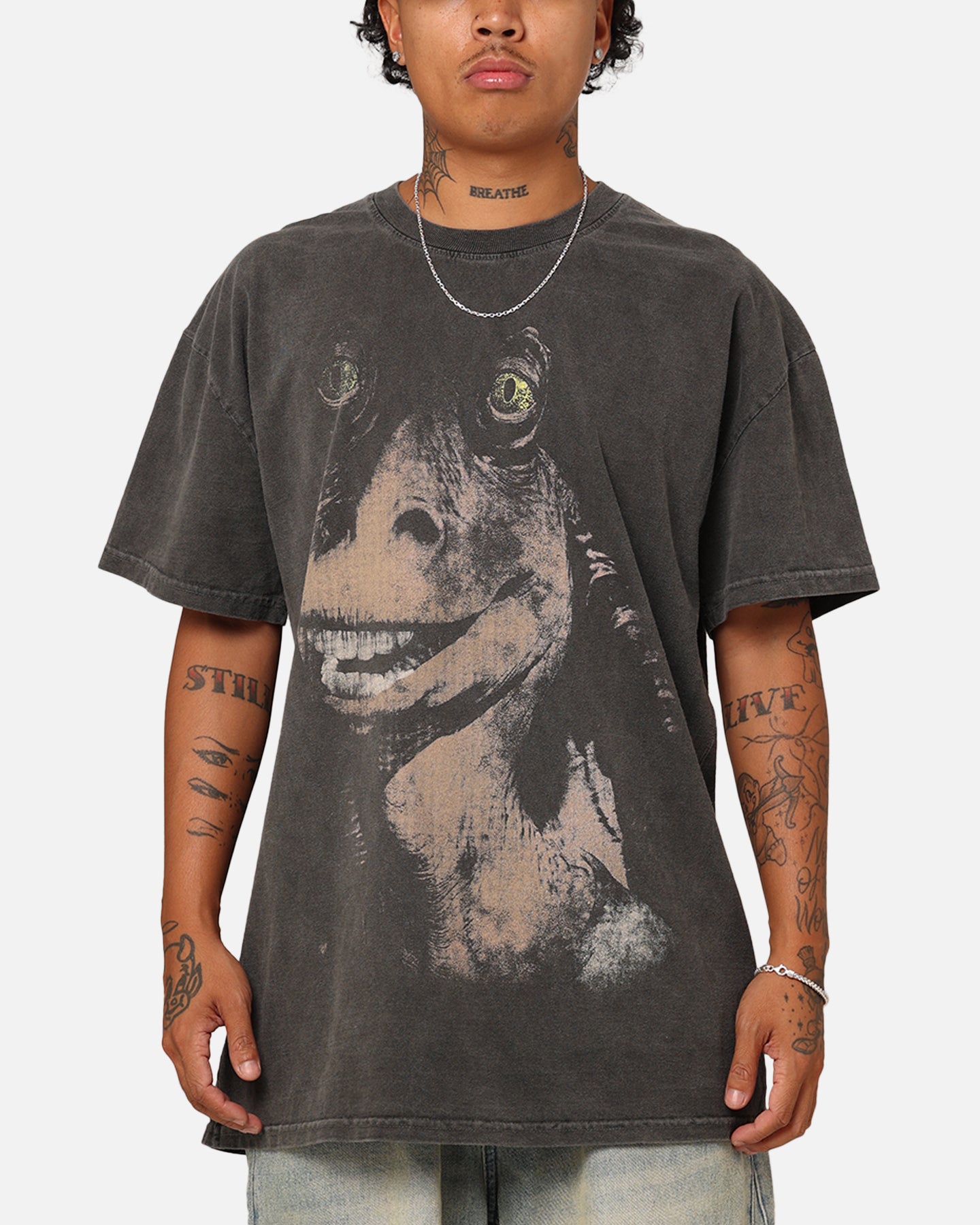 Star Wars Jar Jar Binks Heavyweight T-Shirt Black Wash | Culture