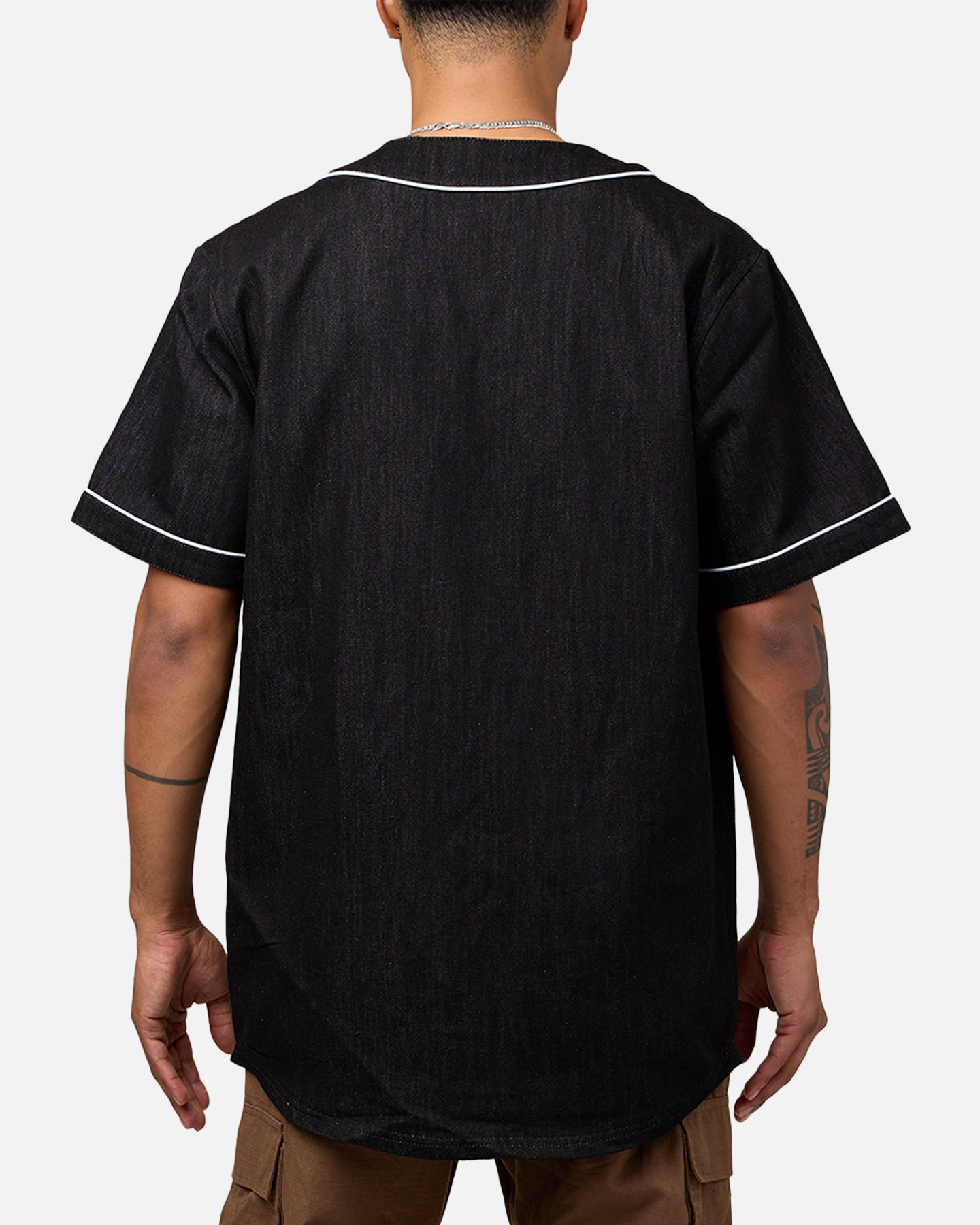 Majestic Athletic Las Vegas Raiders Denim Button Up Shirt Washed