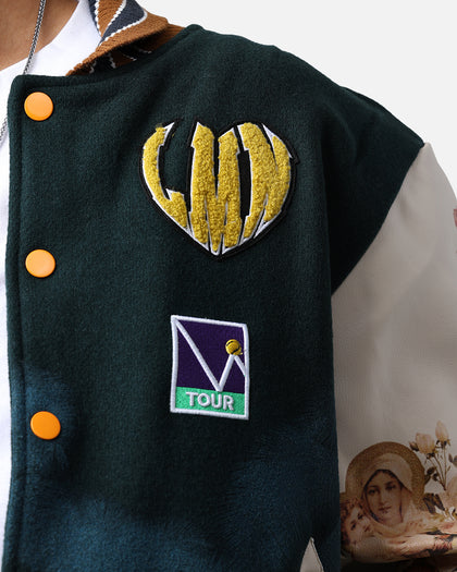 Lifted Anchors "Kournikova" Varsity Tennis Jacket Deep Green
