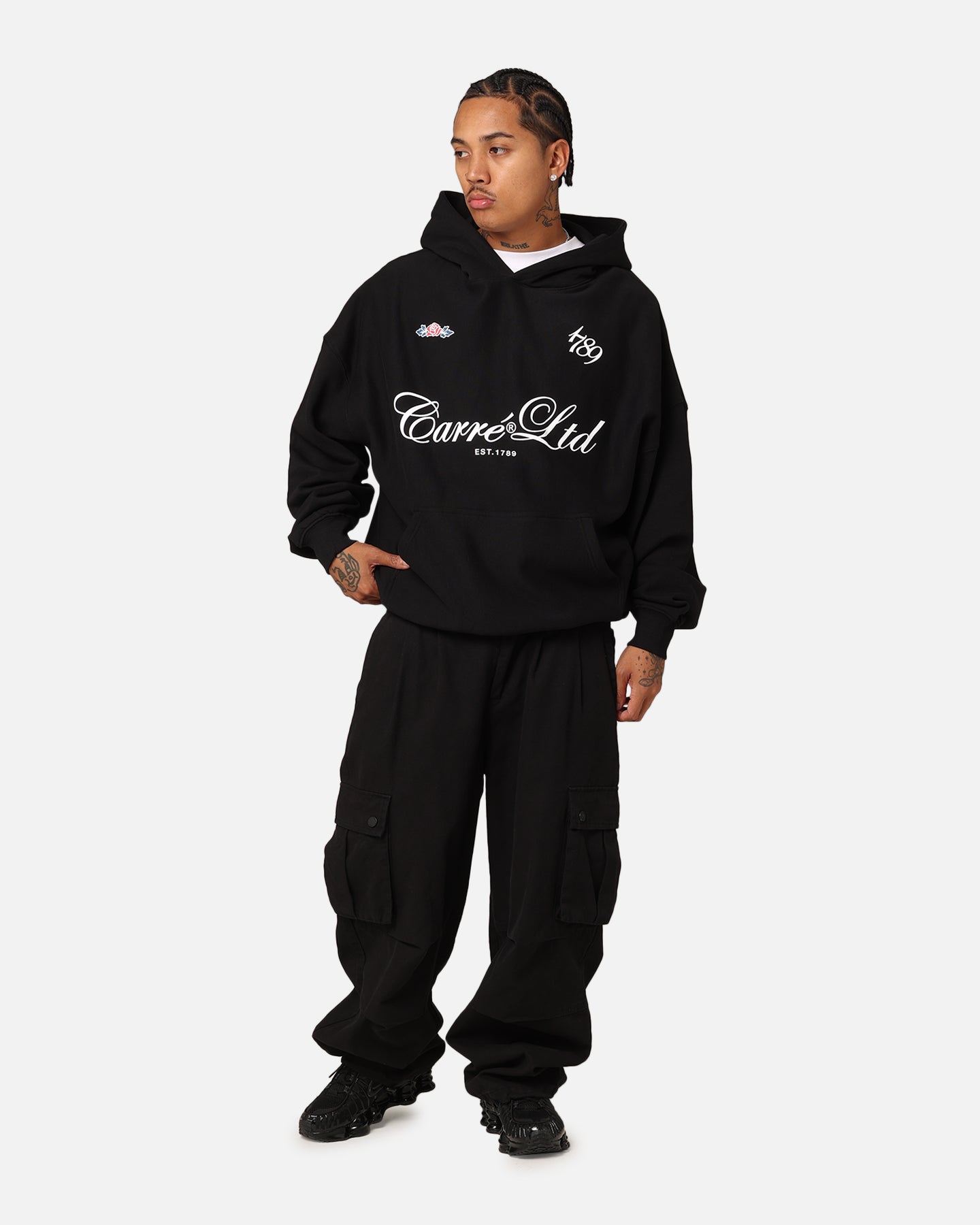 Carré Le' Form Oversized Hoodie Black | Culture Kings US