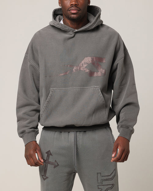 Saint Morta SSIX Vintage Hoodie Washed Charcoal