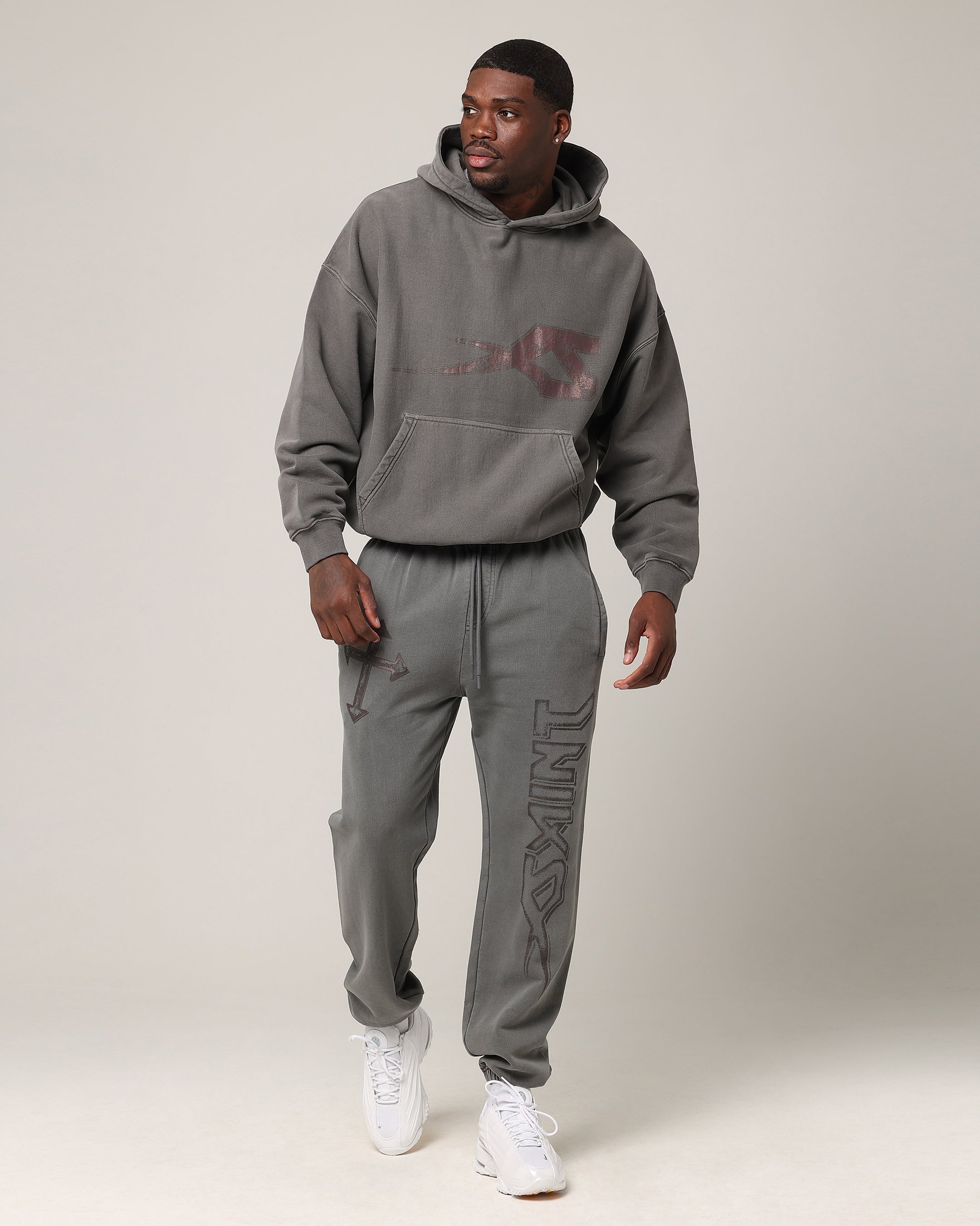 Saint Morta SSIX Vintage Hoodie Washed Charcoal | Culture Kings US