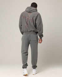 Saint Morta SSIX Vintage Hoodie Washed Charcoal