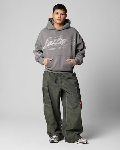 Loiter Atlantic Rhinestone Hoodie Charcoal