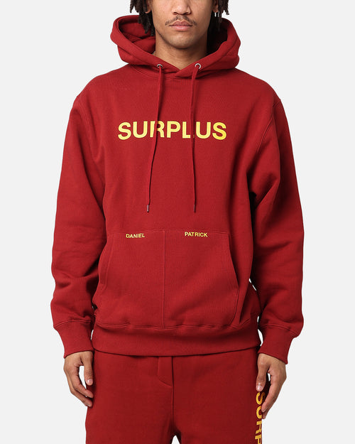 Daniel Patrick Surplus Logo Hoodie Maroon/Yellow