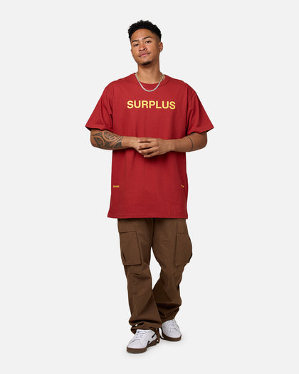 Daniel Patrick Surplus Logo T-Shirt Maroon/Yellow