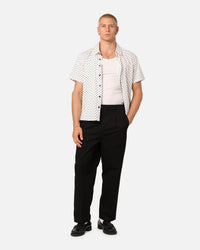 XXIII Daniel Cotton Button Up Shirt White/Navy