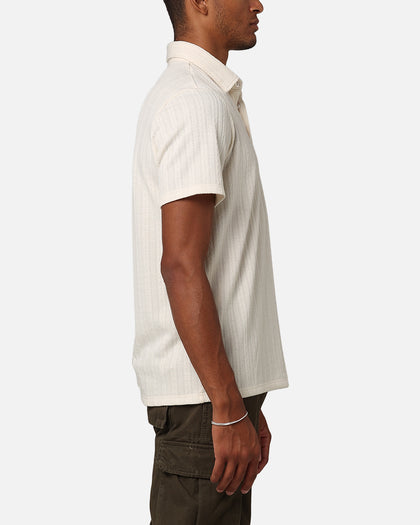 XXIII Herringbone Cable Polo Shirt Cream