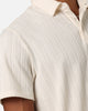 XXIII Herringbone Cable Polo Shirt Cream
