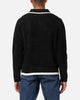 XXIII Fluffy Long Sleeve Polo Shirt Black