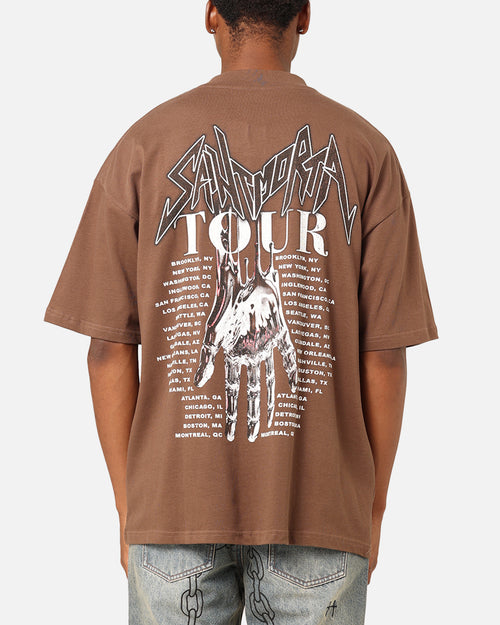 Saint Morta Tour Mock T-Shirt Brown