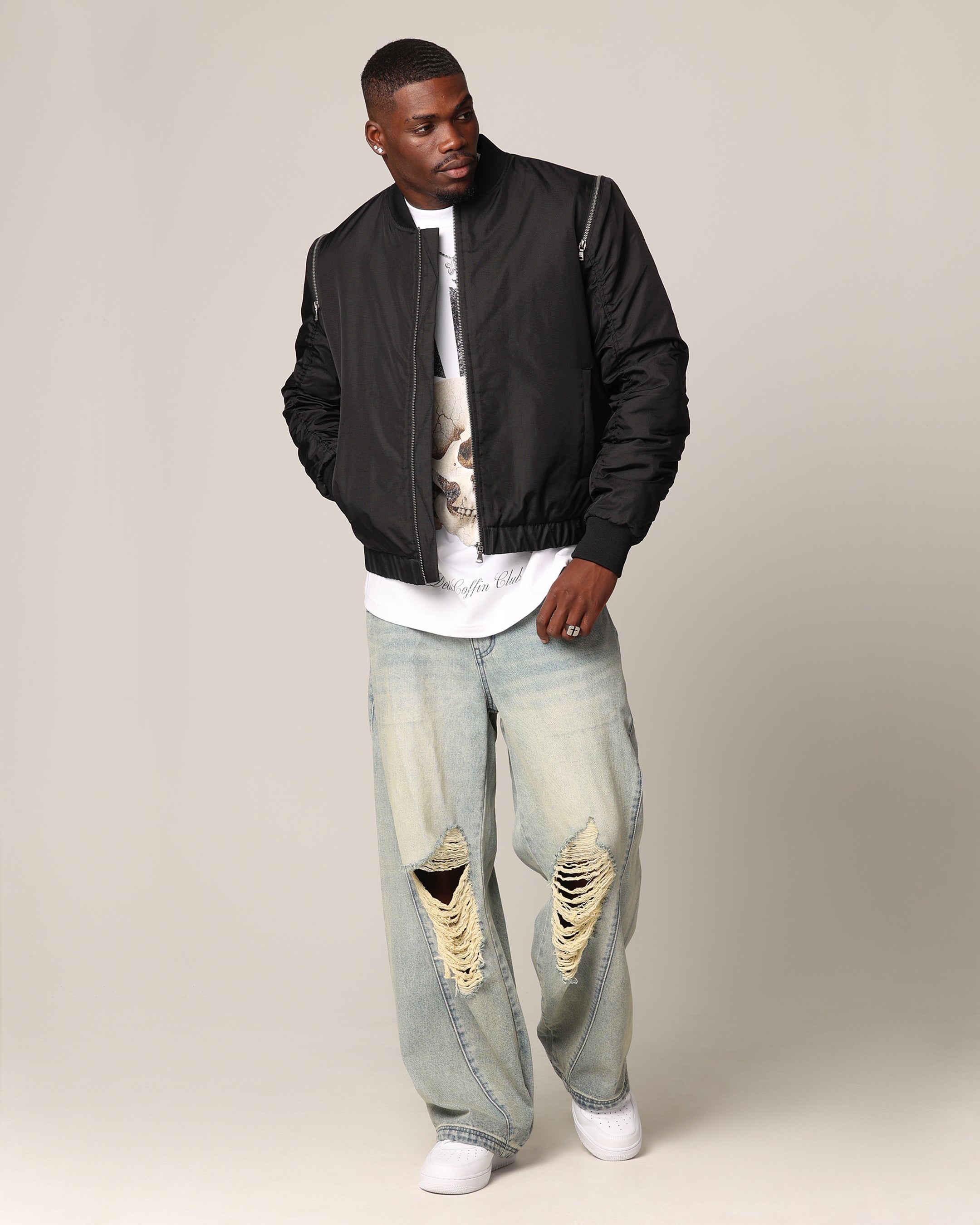 Saint Morta Hell Bat Bomber Jacket Black | Culture Kings US