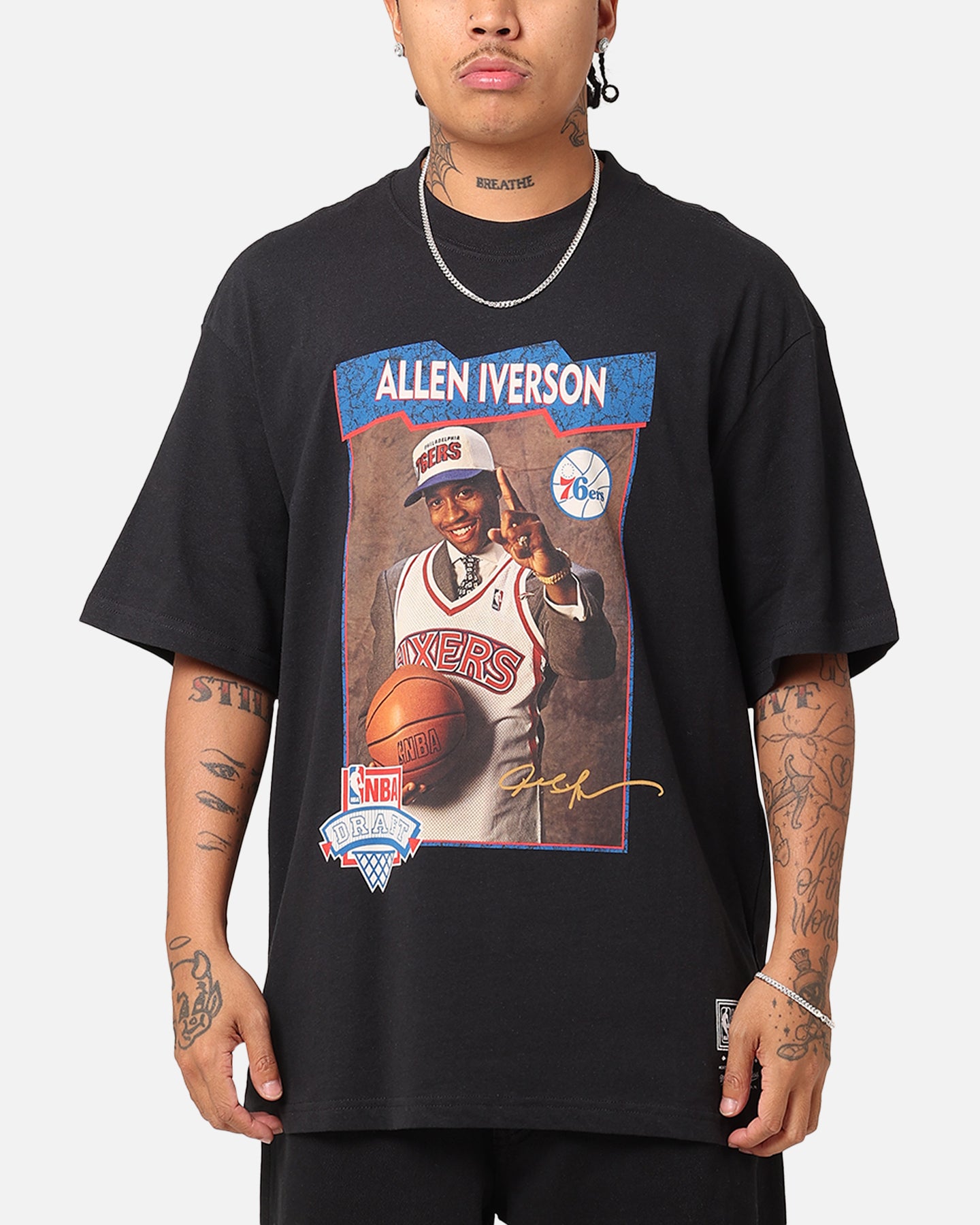 Mitchell & Ness Philadelphia 76ers 1996 NBA Draft T-Shirt Faded