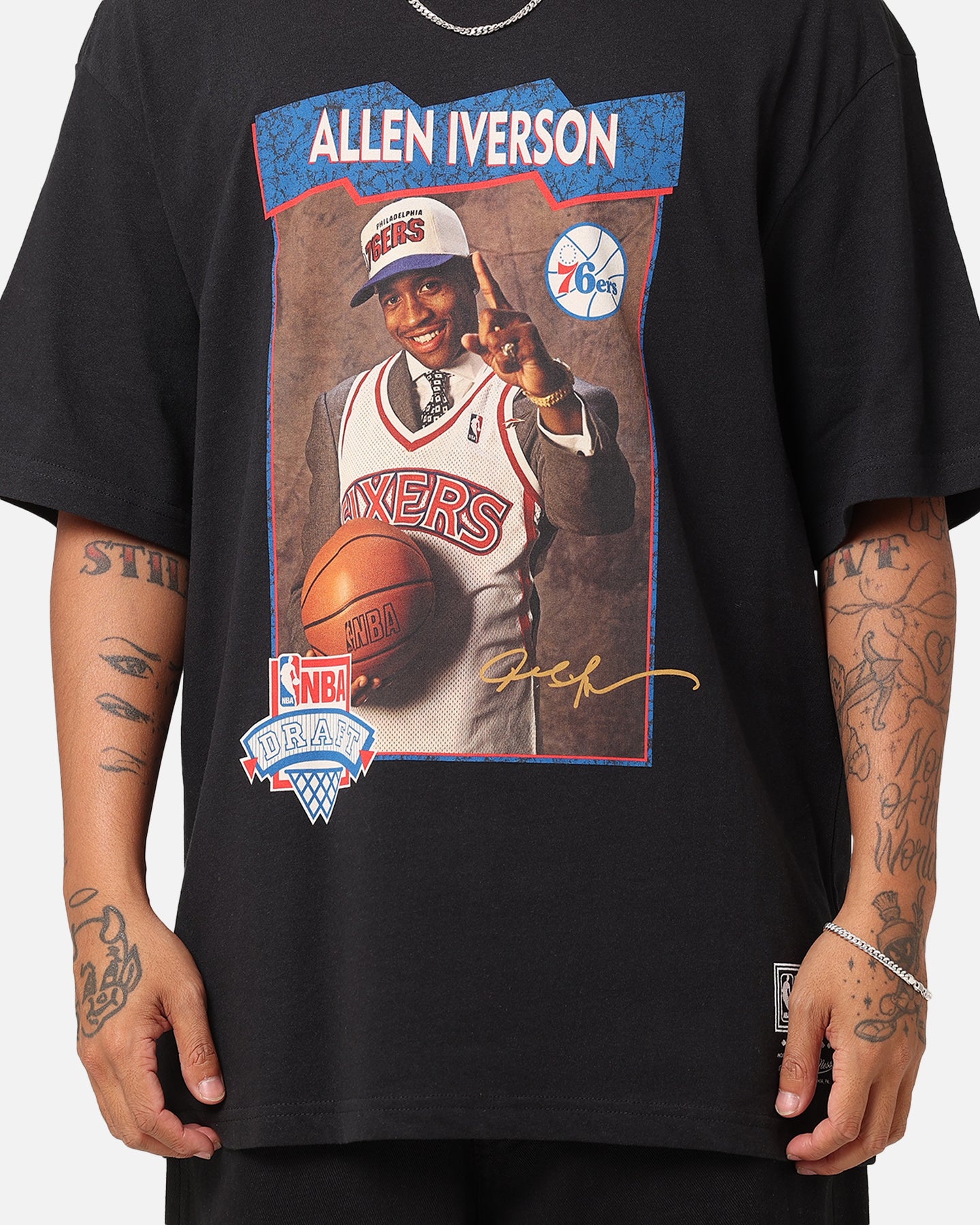 Mitchell & Ness Philadelphia 76ers 1996 NBA Draft T-Shirt Faded