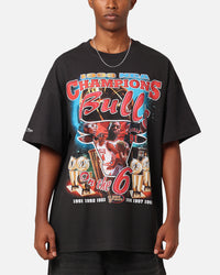 Mitchell & Ness Chicago Bulls On The 6 Champ T-Shirt Faded Black