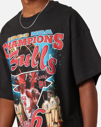 Mitchell & Ness Chicago Bulls On The 6 Champ T-Shirt Faded Black