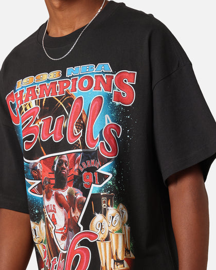 Mitchell & Ness Chicago Bulls On The 6 Champ T-Shirt Faded Black