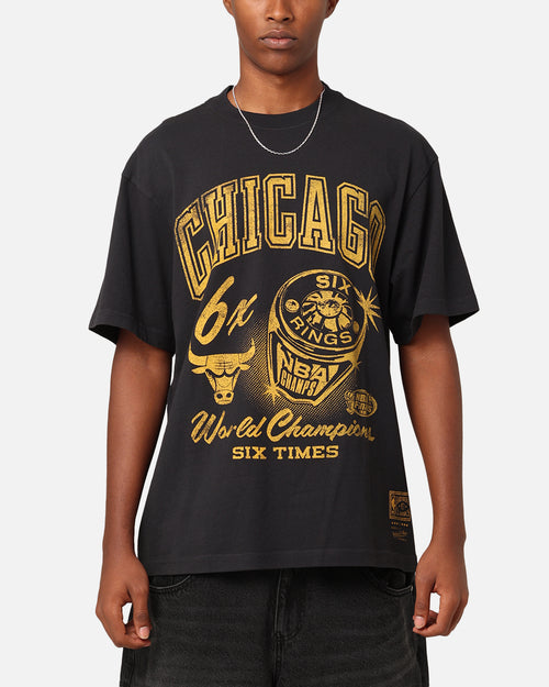 Mitchell & Ness Chicago Bulls Rings T-Shirt Faded Black
