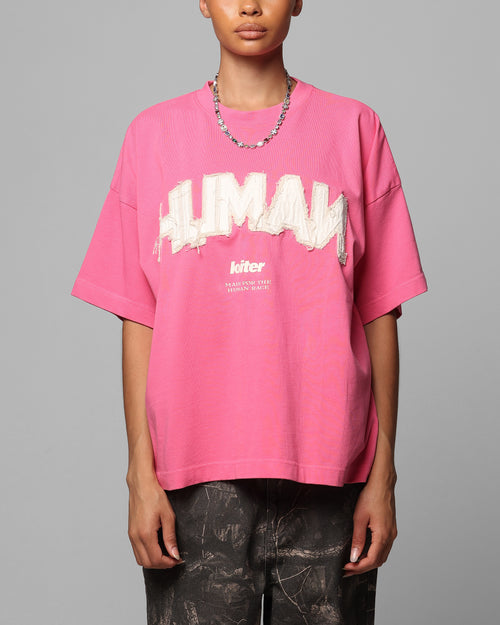 Loiter Human Box T-Shirt Pink