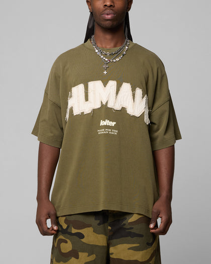 Loiter Human Box T-Shirt Vintage Khaki