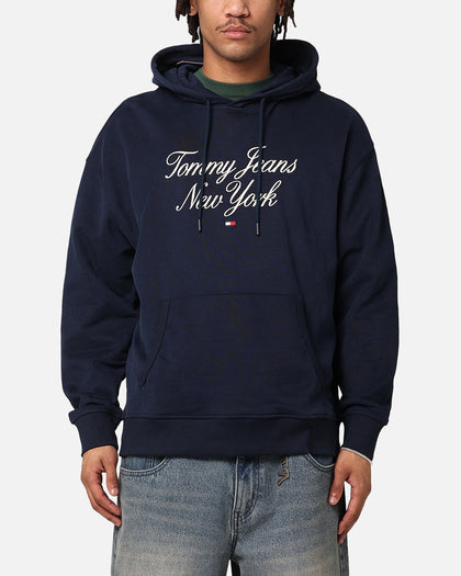 Tommy Jeans TJM Luxe Serif Relax Hoodie Dark Night Navy