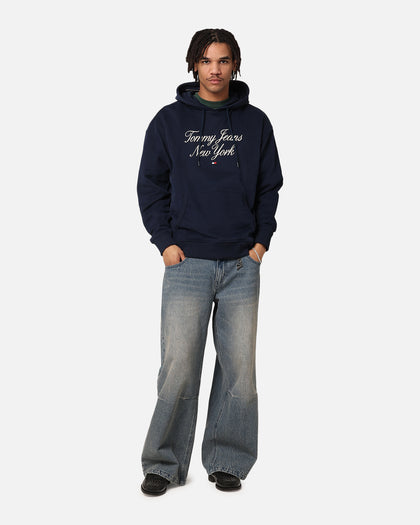 Tommy Jeans TJM Luxe Serif Relax Hoodie Dark Night Navy