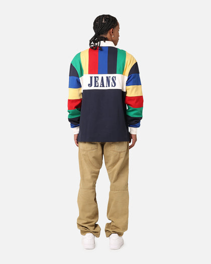 Tommy Jeans TJU Archive Games Multi Rugby Shirt Twilight Indigo