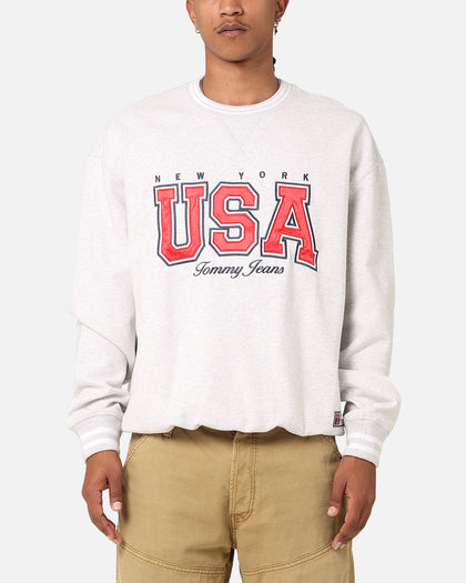 Tommy Jeans TJU Archive Games Team USA Crewneck Silver Grey Heather
