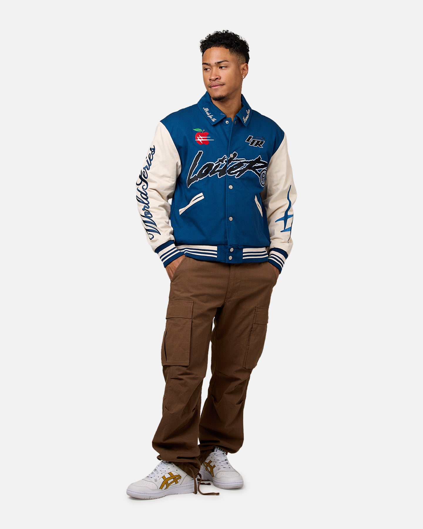 Loiter World Series Varsity Jacket Dark Blue | Culture Kings US