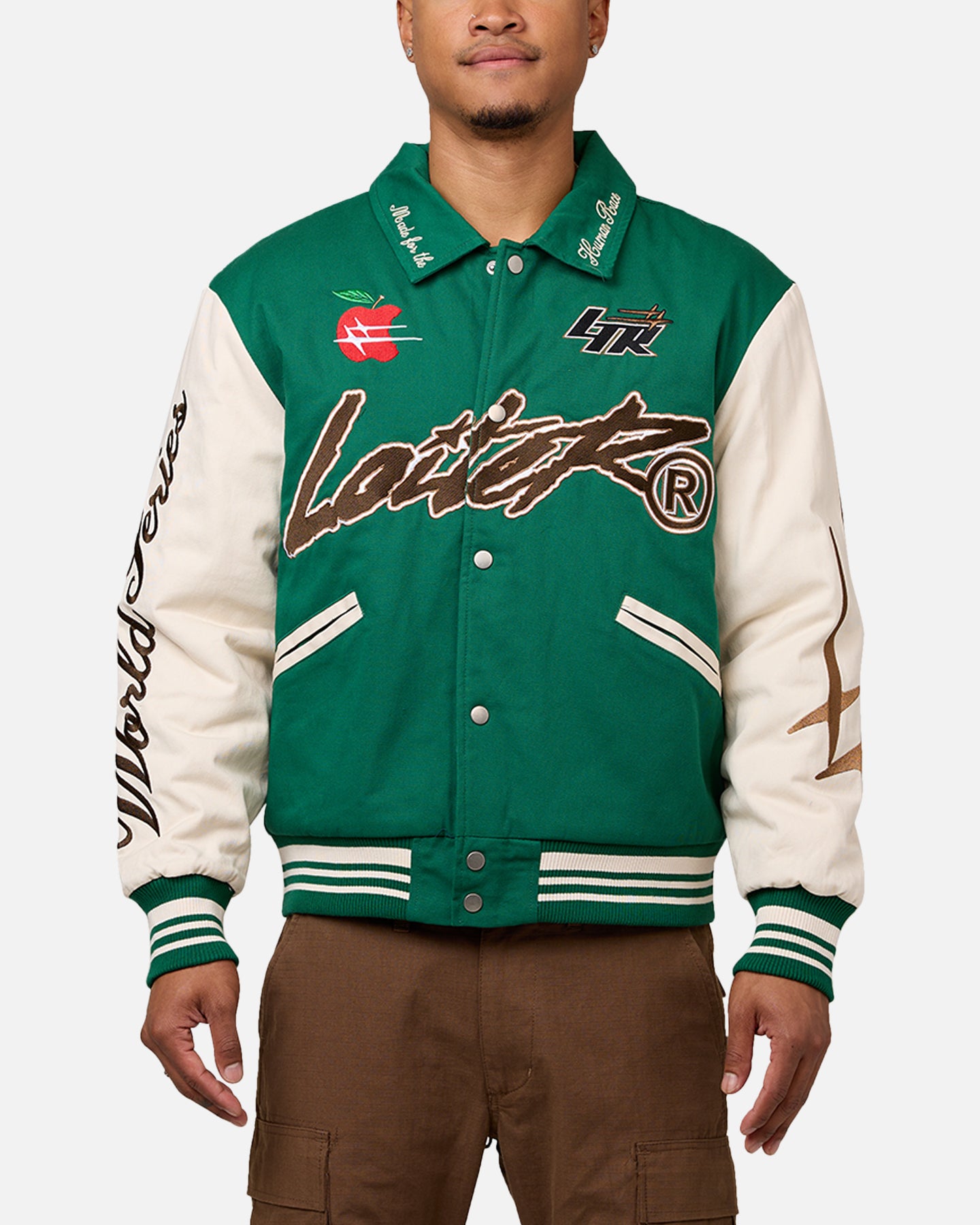 Loiter World Series Varsity Jacket Green | Culture Kings US