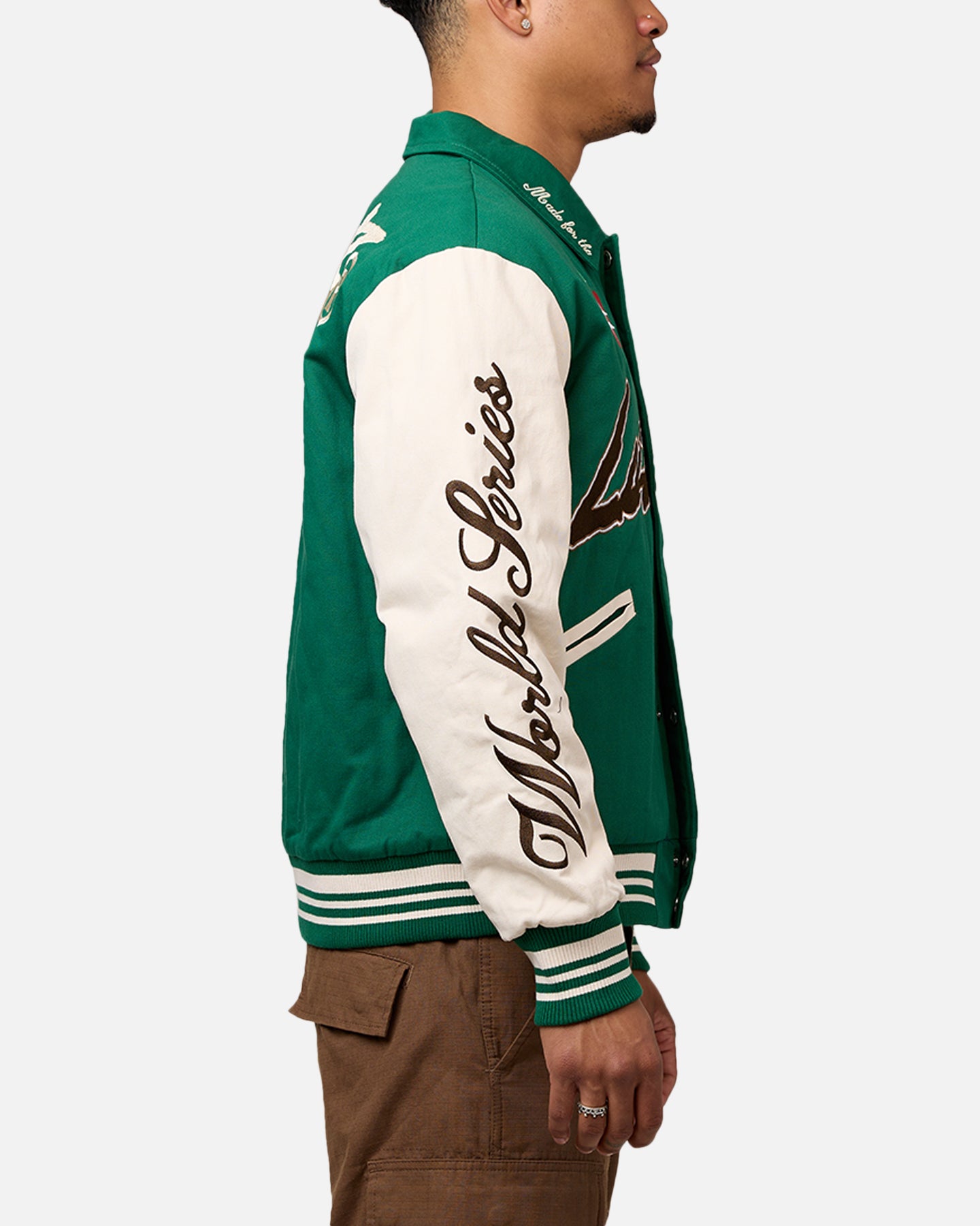 Loiter World Series Varsity Jacket Green | Culture Kings US