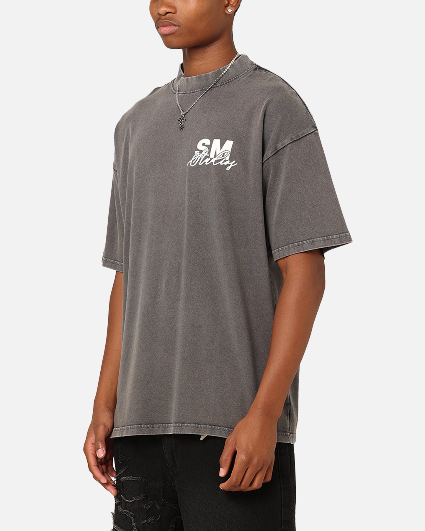 Saint Morta Saint Studios T-Shirt Washed Charcoal | Culture
