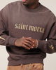 Saint Morta Divine Reverence Boxy Crewneck Brown